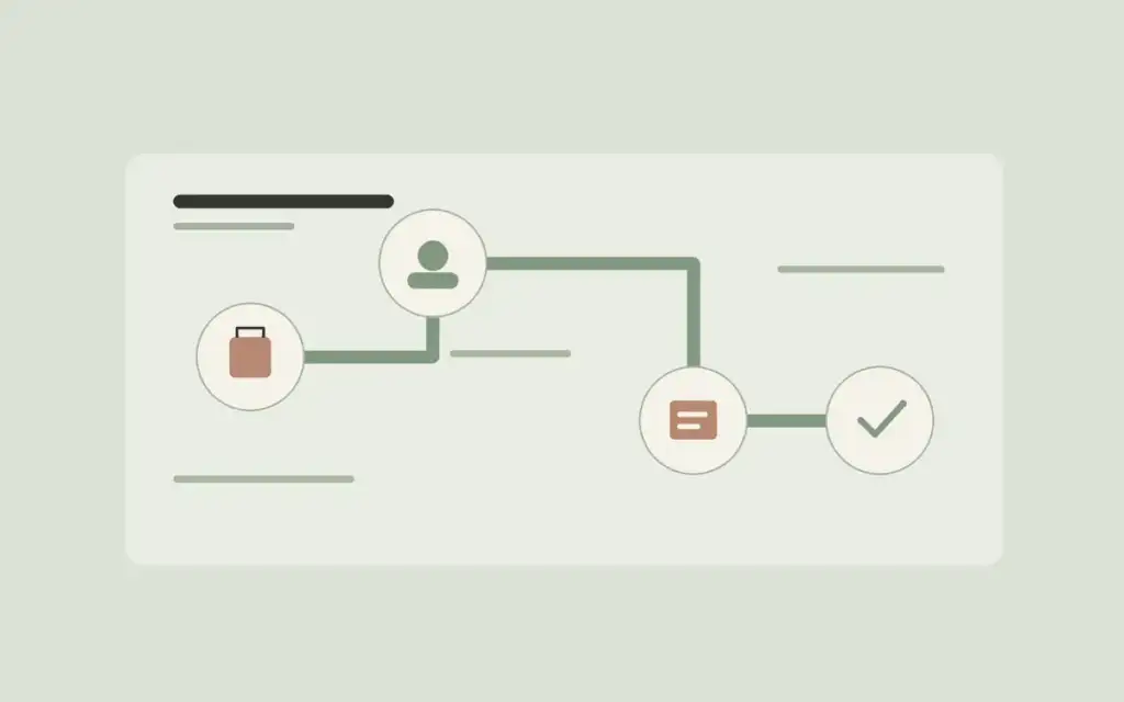 Original generated buying journey editorial concept